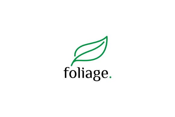 Green Leaf Linear Logo Foliage: A Simple, Sustainable Design for Modern Businesses