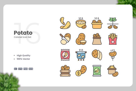 Potato Colored Icons
