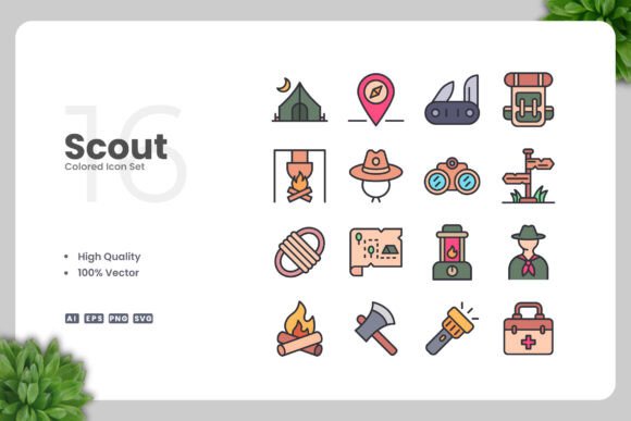 Scout Colored Icons: A Versatile Design Solution for Every Project