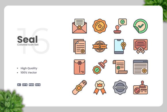 Seal Colored Icons: A Versatile Design Solution for Every Project