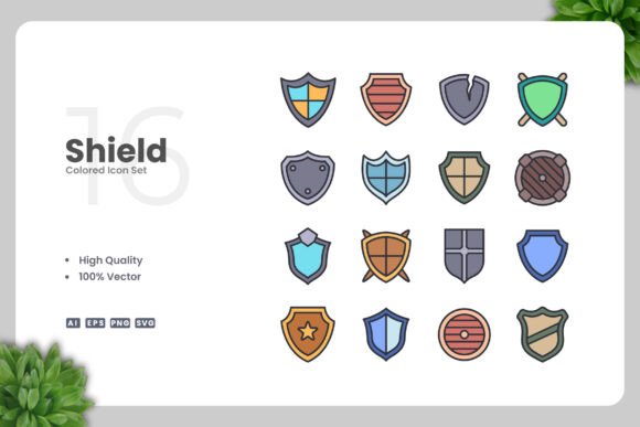 Shield Colored Icons: A Versatile Design Solution for Modern Creatives