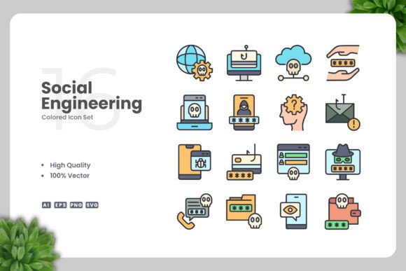 Social Engineering Colored Icons: A Versatile Design Solution for Modern Creatives