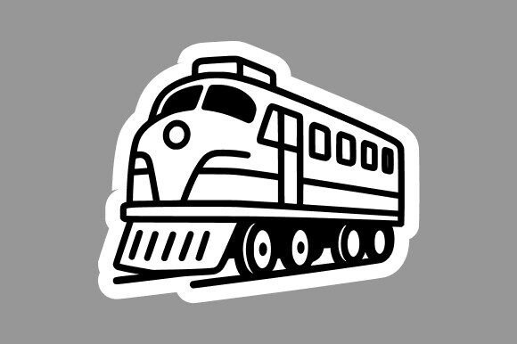 Train Clipart and Handdrawn Cartoon Train Clipart Line Art: A Versatile Tool for Creative Projects