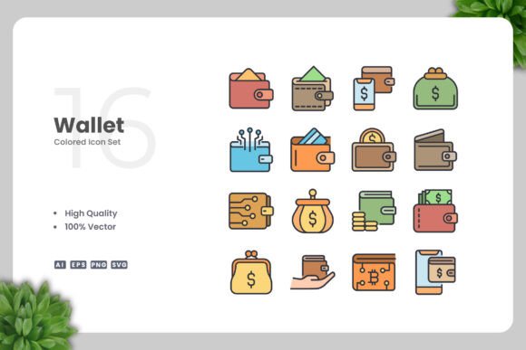 Wallet Colored Icons: A Versatile Design Tool for Every Project