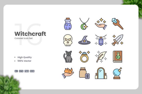 Witchcraft Colored Icons: A Versatile Design Solution for Modern Creators