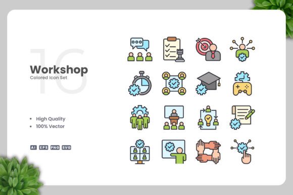 Workshop Colored Icons: A Versatile Design Solution for Modern Creatives